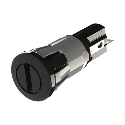 Fuse Holder Panel Mount 5x20mm Polyester UL94V-0/2.8x0.5mm