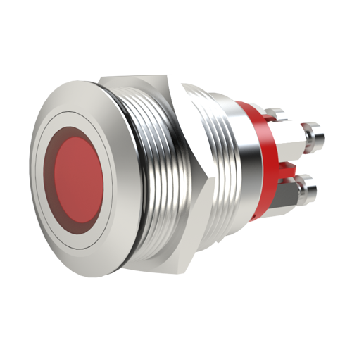 Switch Illuminated Vandal Resistant Dot Illuminated, S.P. Push to Make