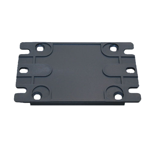 Ground plate flanged 46.5 x 74.5 gray / for modular housing