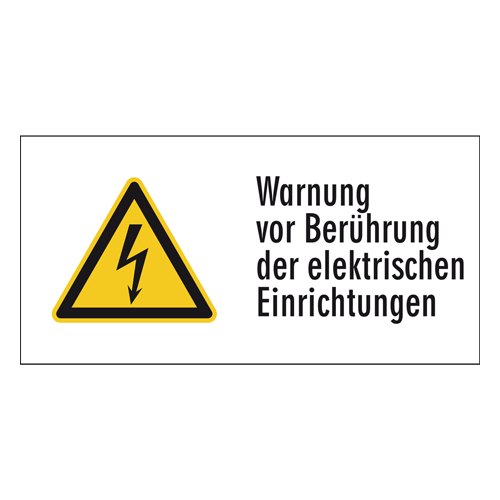 Label DIN EN ISO 7010-W012