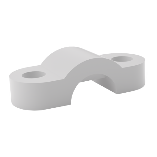 Cable Clamp Two-Sided Fastening Ø 9.7 | Hole Ø 4.4 | ABS white