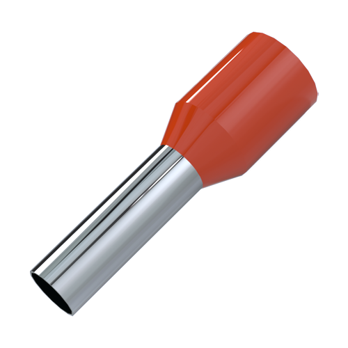 End-Sleeve 4mm² 9mm insulated Polypropylen orange - not UL listed