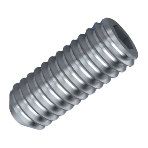 Set screw with hexagon socket and flat point