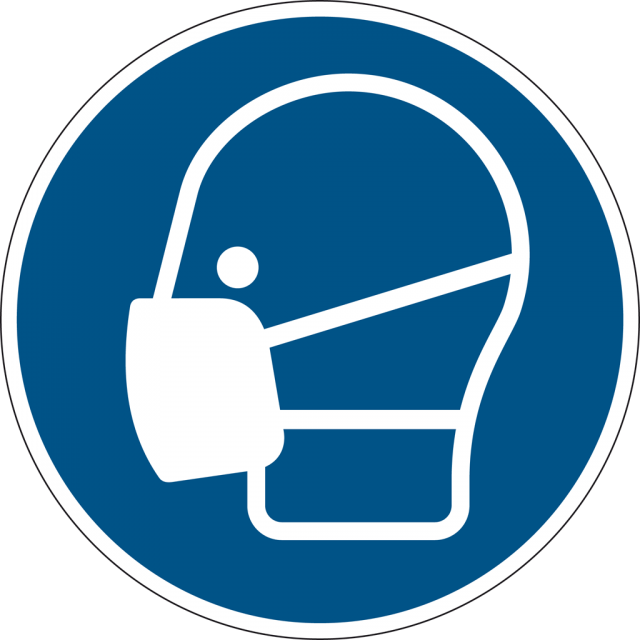 Warning Label Symbol "Please wear a mask"