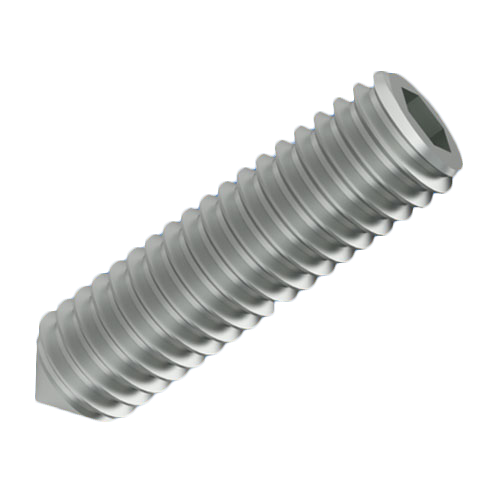 Set screw with hexagon socket and cone point