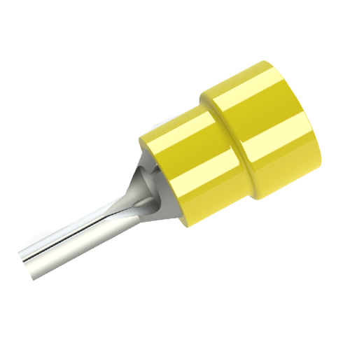 Cable Lug Pin Type DIN 46231 A Polyamid,yellow/0.1-0.5mm²/AWG22-18
