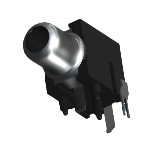 Phono Jack ø8.3mm for ø3.2mm Pin PCB mounting/Housing PBT black