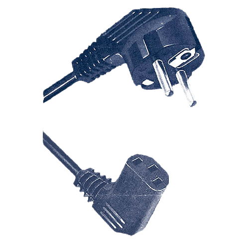 Power Cord SCHUKO/Connector-C13 90° VII-H05VV-F3G0.75-C13W/2.0m/black