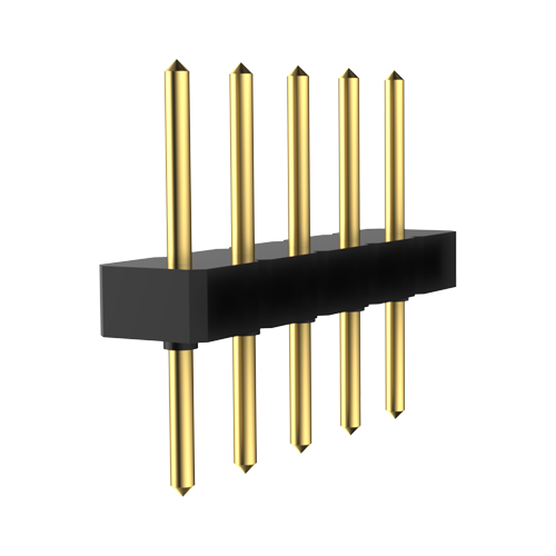 Strip Header 1x 3 pole/8.7mm Brass,gold-plated/round pins ø0.5mm
