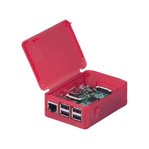 Raspberry Pi Case Model B+, 2B, 3B. himbeerrot, 95 x 67 x 34 mm