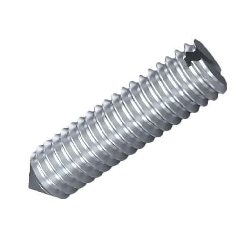 Set Screw DIN553/ISO7434 M2.5x8 ST-4.8 Zinc Slotted Cone Point