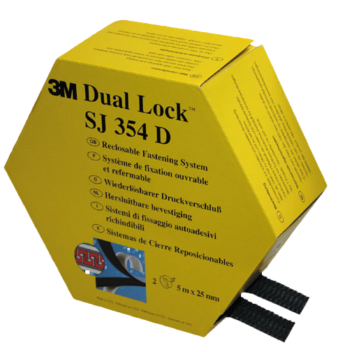 Flexibler Druckverschluß/Klettband Dual Lock Spenderbox: 2 Rollen à 5m